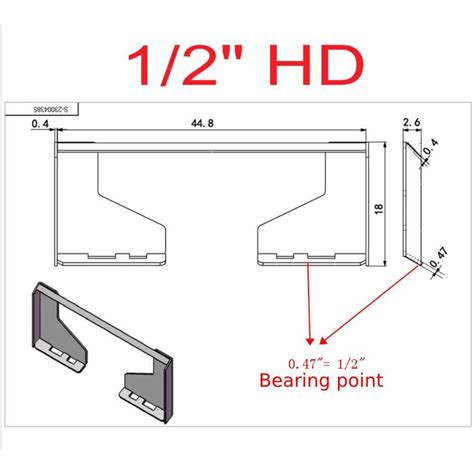 global skid steer mounting plate dimensions|Mount Drawings and Dimensions .